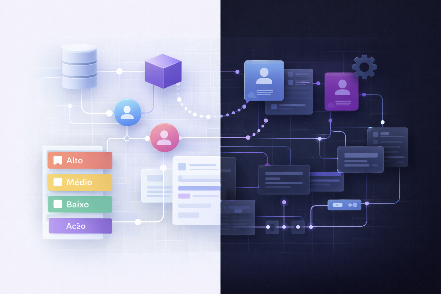 Dashboard de dados com gráficos e analytics organizados